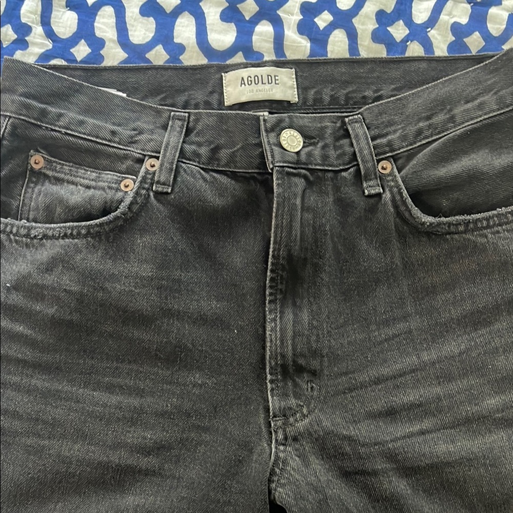 AGOLDE 90s Pinch Waist Hi Rise Black Jeans